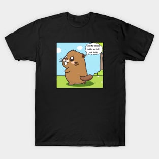 Groundhog's Shadow Makes His Butt Look Big T-Shirt